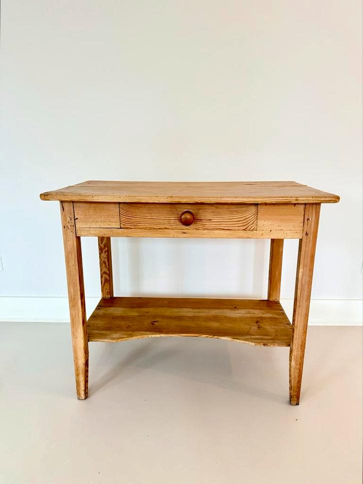 Antieke houten tafel met lade, Antiek en Kunst, Antiek | Meubels | Tafels, Ophalen of Verzenden