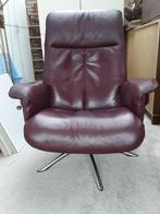 Lederen draaistoel relax stoel, Huis en Inrichting, Ophalen, Gebruikt, 75 tot 100 cm, 50 tot 75 cm