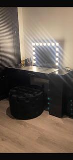 Makeup tafel kaptafel met Hollywood spiegel compleet & kruk, Ophalen, Gebruikt, Minder dan 100 cm