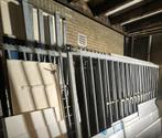 Heras hekwerken met poort en staanders, Ophalen, Gebruikt, IJzer