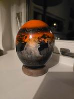 2x Beschilderde Struisvogeleieren Big 5 + Houten Ringen, Ophalen of Verzenden, Gebruikt