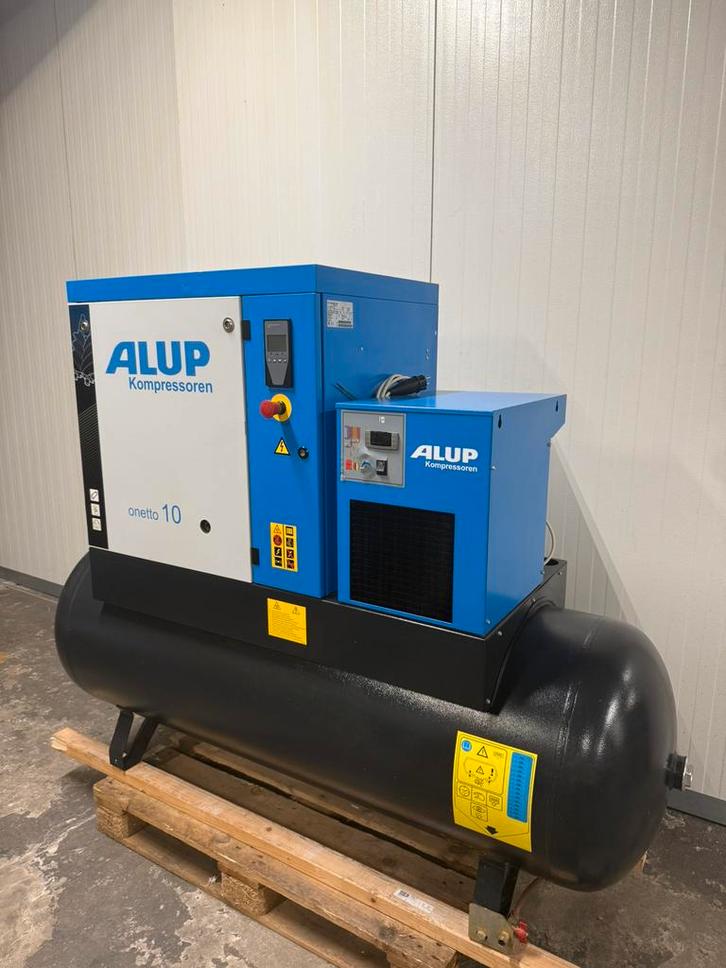 Alup schroefcompressor incl droger 2020, Doe-het-zelf en Verbouw, Compressors, Zo goed als nieuw, 6 tot 10 bar, 100 liter of meer