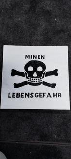 WW2 Replica Houten Bord - Mijnen Levensgefahr Duits, Verzamelen, Militaria | Tweede Wereldoorlog, Ophalen of Verzenden