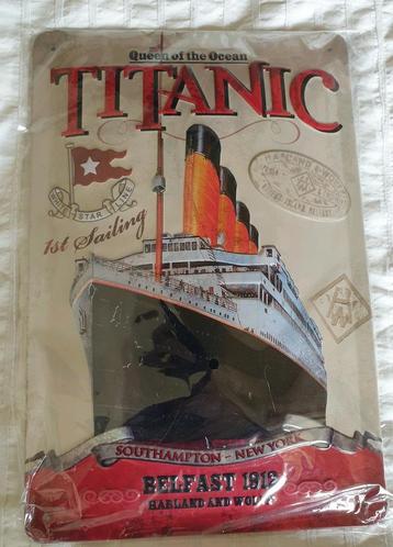 Titanic metalen bord, beschikbaar voor biedingen