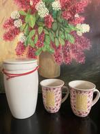 Fairtrade mokken en pot handmade Thailand, Huis en Inrichting, Ophalen of Verzenden, Zo goed als nieuw, Overige stijlen, Overige typen