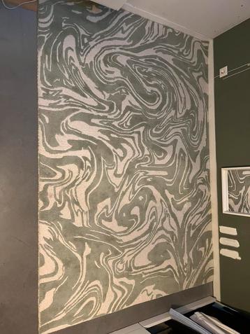 vloerkleed groen/creme 160x200 beschikbaar voor biedingen