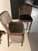 2x barkruk cattelan Italië in notenhout, 2 krukken, Ophalen, Nieuw