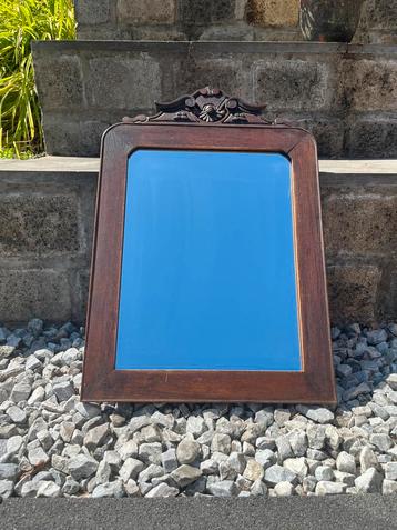 Vintage eikenhouten spiegel met fraaie decoratie frieze beschikbaar voor biedingen