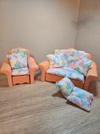 Barbie living pretty sofa set sweet roses bankstellen, Ophalen of Verzenden, Poppenhuis