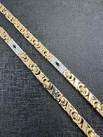 14k Gouden Valentino Ketting met zirkonia, Sieraden, Tassen en Uiterlijk, Kettingen, Ophalen of Verzenden, Nieuw, Goud, Met edelsteen