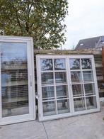 Prachtige SCHUIFPUIEN + 2 KOZIJNEN Hardhout !!!, Ophalen, Gebruikt, 150 tot 225 cm, Inclusief glas