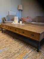 Salontafel recycled wood 170x90x41 3 lades metalen onderstel, Huis en Inrichting, Tafels | Salontafels, Ophalen, 50 tot 100 cm