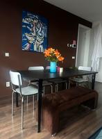 Eettafel dining table with tiptoe legs 90x160, Huis en Inrichting, Tafels | Eettafels, Ophalen, 200 cm of meer, 50 tot 100 cm