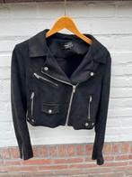 only cropped bonded biker jack jas zwart suede maat 36, Ophalen of Verzenden, Maat 36 (S), Zwart