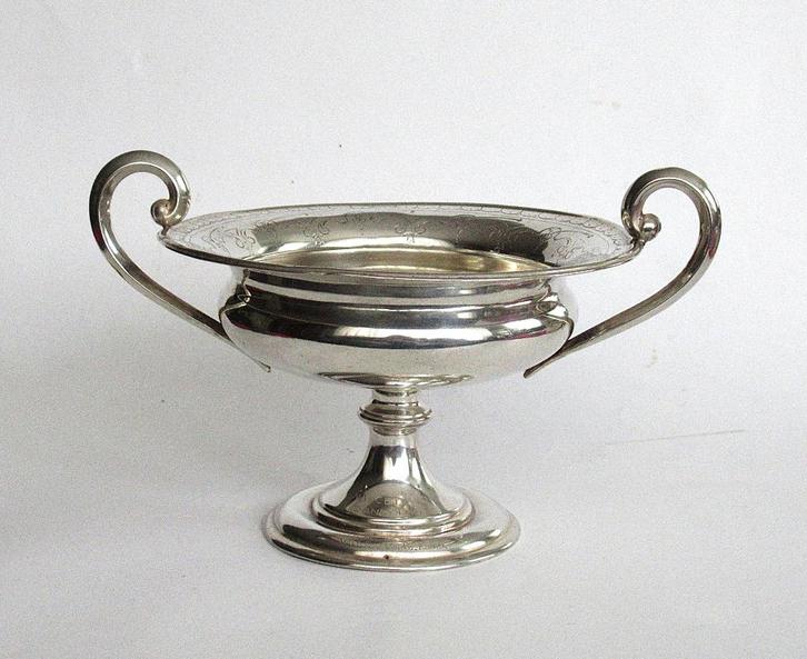 Antiek zilveren schaal JM van Kempen&Zonen, Voorschoten 1882, Antiek en Kunst, Antiek | Goud en Zilver, Zilver, Ophalen of Verzenden