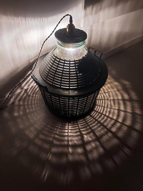 Gistingsfles omgebouwd tot lamp, Huis en Inrichting, Lampen | Hanglampen, Zo goed als nieuw, Minder dan 50 cm, Ophalen