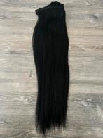 Clip in human hair extensions, Ophalen of Verzenden, Zo goed als nieuw, Pruik of Haarverlenging