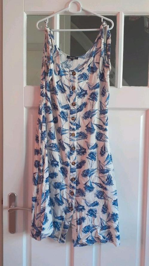 King Louie heerlijk zomerjurkje maat S, Kleding | Dames, Jurken, Zo goed als nieuw, Maat 38/40 (M), Blauw, Onder de knie, Ophalen of Verzenden