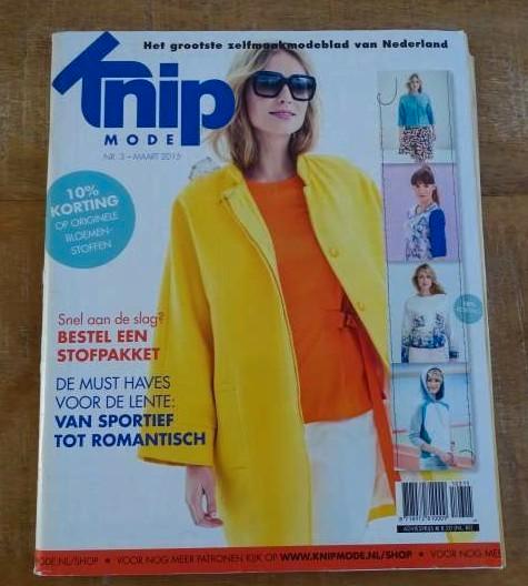 Knipmode nummer 3 maart 2015, Hobby en Vrije tijd, Kledingpatronen, Gebruikt, Vrouw, Knipmode, Verzenden