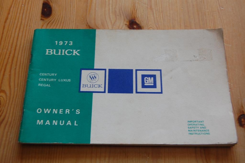 Buick Century, Century Luxus en Regal handleiding 1973, Ophalen of Verzenden