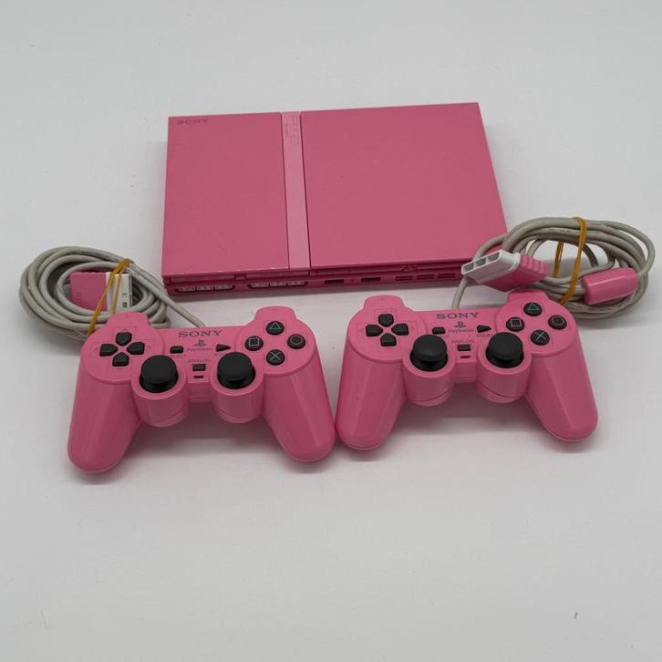 SONY SCPH-77004 PS2 Console Slim - Rozé - met 2 controllers, Spelcomputers en Games, Spelcomputers | Sony PlayStation 2, Zo goed als nieuw