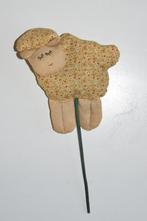Brocante schaap / lam op stok stokpop, Ophalen of Verzenden