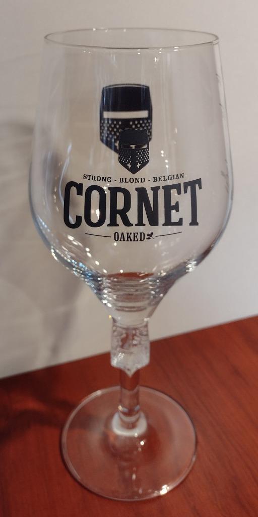 Cornet Bier Glas 33cl/pint M18 Grijs (B3), Verzamelen, Biermerken, Gebruikt, Glas of Glazen, Overige merken, Ophalen of Verzenden