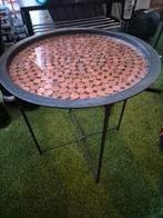 Epoxy salon tafel handgemaakt euro munten, Ophalen, Zo goed als nieuw