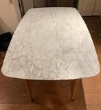 Marmeren eettafel 160 x 90 afgeronde hoeken en licht ovaal., Huis en Inrichting, Tafels | Eettafels, Ophalen, Overige materialen