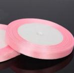 Rol satijnlint licht roze - 6mm breed | lint / knutselen, Nieuw, Ophalen of Verzenden, Lint, Band of Elastiek