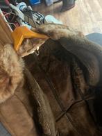 Bruine Vintage Winterjassen met Bontkraag, Ophalen of Verzenden, Gedragen, Maat 38/40 (M), Bruin