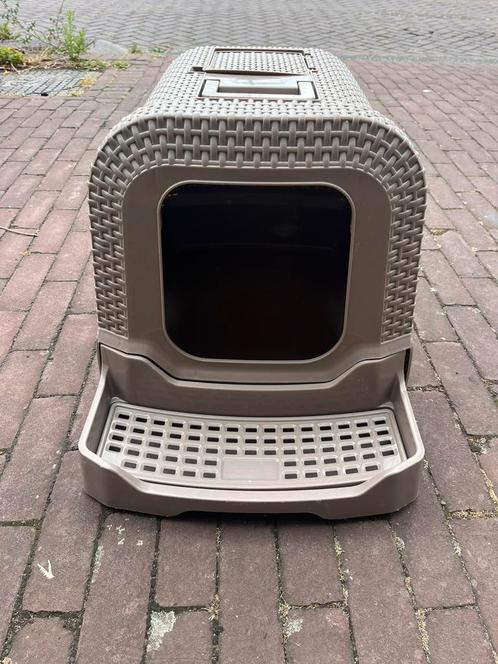 Kattenbak beige/bruin Curver, Dieren en Toebehoren, Kattenbakken, Gebruikt, Open, Ophalen of Verzenden