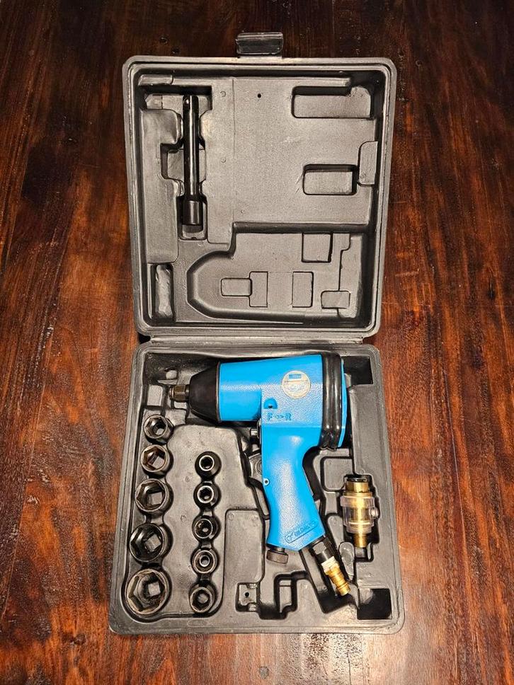 Pneumatische Slagmoersleutel met Koffer - Zo Goed Als Nieuw, Auto diversen, Autogereedschap, Zo goed als nieuw, Ophalen