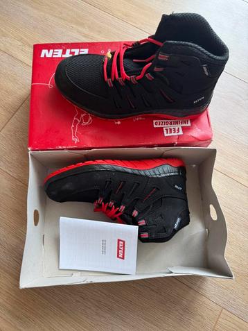 Nieuwe Elten werkschoenen MADDOX S3 maat 39 – zwart/rood beschikbaar voor biedingen