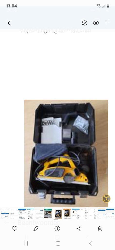Zgan Dewalt elektr. Schaafmachine 125 €, Doe-het-zelf en Verbouw, Schaafmachines, Zo goed als nieuw, Elektrisch, Ophalen