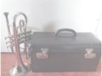 Tristar Cornet 3 in Bes Verzilverd | Occasion met koffer, Ophalen of Verzenden, Gebruikt, Bes-trompet, Met koffer
