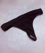 Zwarte geribte string, Ophalen, Zwart, String