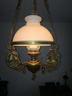 Antieke Hanglamp met Scheepsmotief, Huis en Inrichting, Lampen | Hanglampen, Ophalen, Gebruikt, Glas, 50 tot 75 cm