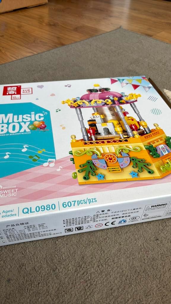 Music carrousel box ‘lego’, Kinderen en Baby's, Speelgoed | Bouwstenen, Zo goed als nieuw, Ophalen of Verzenden