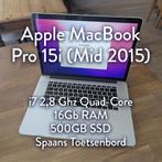 MacBook Pro 15" (2015) – i7 2,8GHz – 16GB – 500GB SSD – Reti, Computers en Software, Apple Macbooks, Gebruikt, 2 tot 3 Ghz, 512 GB