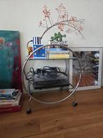 Bauhaus art deco chromen barkart / trolley / etagere, Huis en Inrichting, Ophalen, Gebruikt