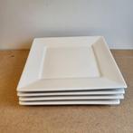 4 vierkante borden L. Dake & Zn., Huis en Inrichting, Keuken | Servies, Ophalen of Verzenden, Gebruikt, Overige stijlen, Bord(en)