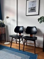 Vintage Midcentury Deense design stoelen (4) - Opknapper, Huis en Inrichting, Stoelen, Ophalen, Gebruikt, Zwart, Vier