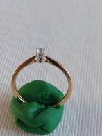 Gouden dames ring met steentje, Ophalen of Verzenden, Dame, Goud, Goud