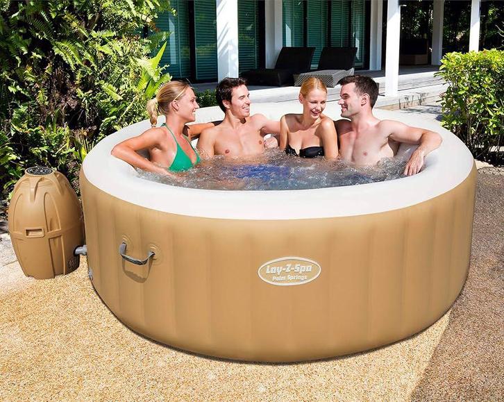 Bestway Palm Springs beige jacuzzi, Tuin en Terras, Bubbelbaden en Hottubs, Zo goed als nieuw, Ophalen
