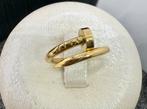 Prachtige 18k gouden spijker ring, Sieraden, Tassen en Uiterlijk, Ringen, Ophalen of Verzenden, Nieuw, Goud, Dame