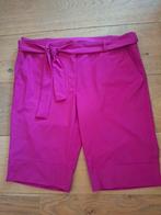 Jane Lushka travelstof fuchsia bermuda korte broek  maat M, Maat 38/40 (M), Kort, Paars, Ophalen of Verzenden
