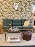 Vintage Deens design driezits bank L. Olson & Son, Ophalen, Gebruikt, ., Vintage