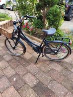 Zwarte Cortina U4 meisjesfiets met rieten mandje, Fietsen en Brommers, Fietsen | Meisjes, Ophalen, Gebruikt, 24 inch, Versnellingen
