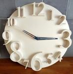 Witte Wandklok - 30cm - Rookvrij, Ophalen of Verzenden